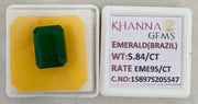 5.84/CT Natural Panna Stone with Govt. Lab Certificate-15897S205547